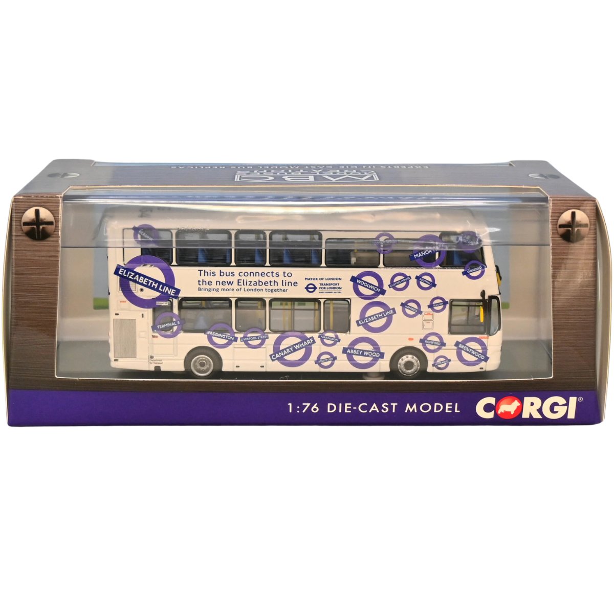 Corgi CP46504A Wright Eclipse Gemini 2 GoAhead London WVL454 The Elizabeth Line: 104 Stratford - MBC Commission - Phillips Hobbies