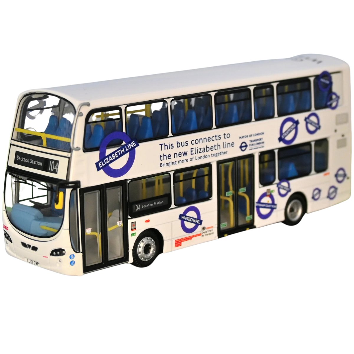 Corgi CP46504B Wright Eclipse Gemini 2 GoAhead London WVL454 The Elizabeth Line: 104 Beckton Station - MBC Commission - Phillips Hobbies