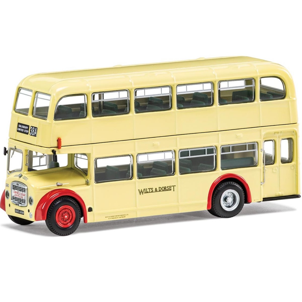 Corgi OM40821B Bristol Lodekka FS6B Wilts & Dorset, Cream and Maroon, 38A Bournemouth - Phillips Hobbies