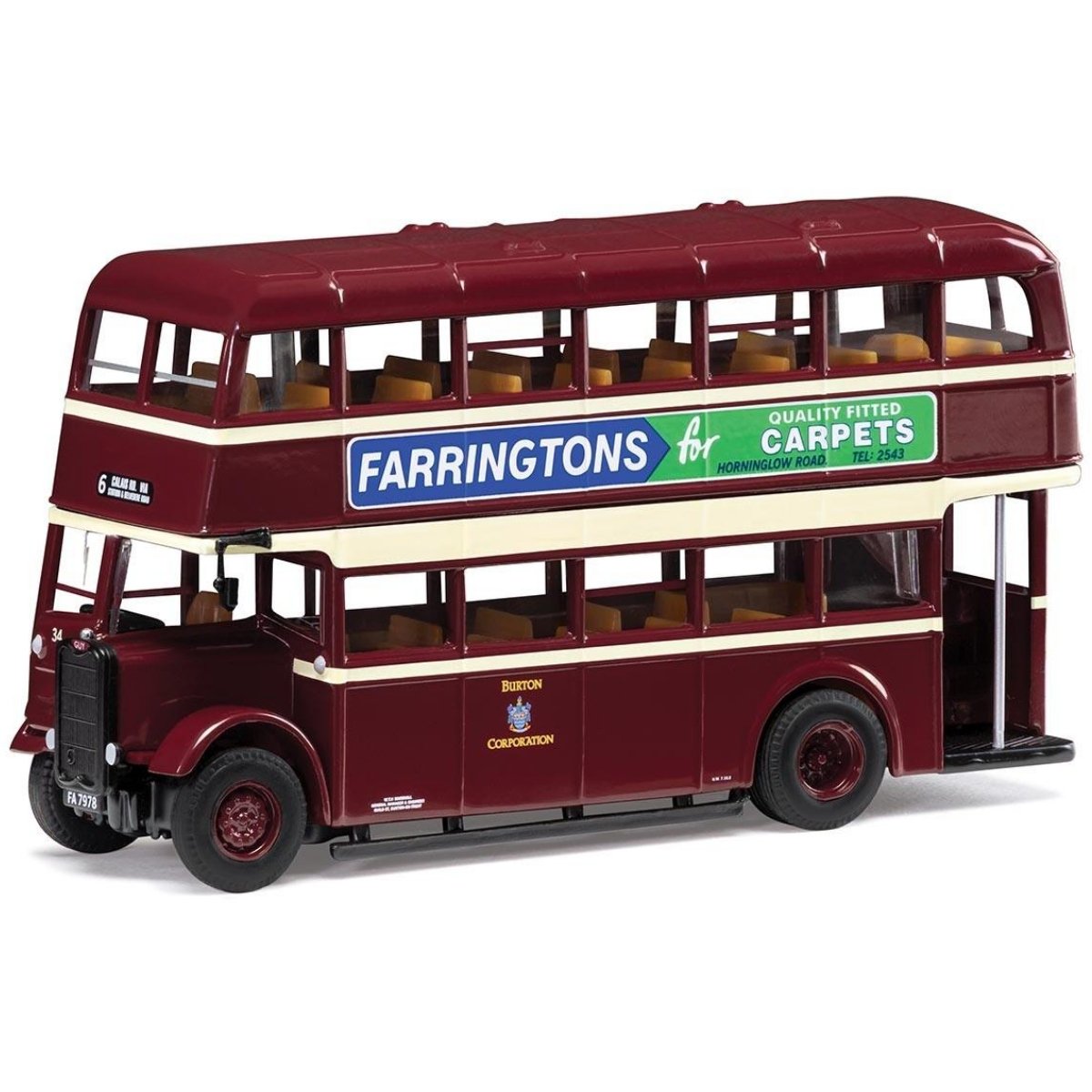 Corgi OM43917B Guy Arab II Burton Corporation, Burgundy and Cream, Calais Road - Phillips Hobbies