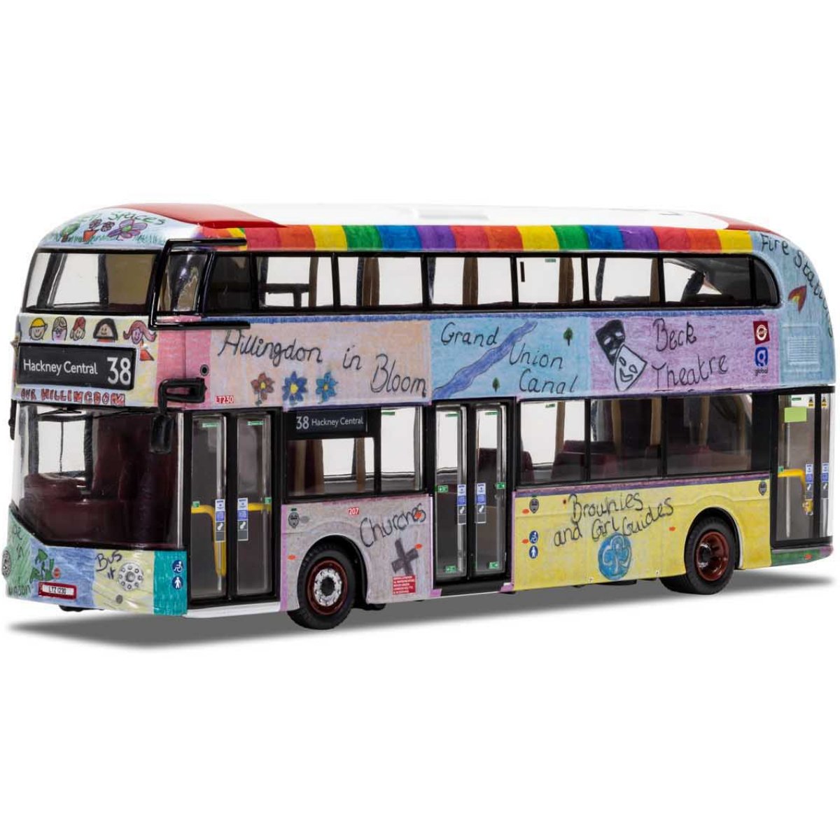 Corgi OM46632A Wrightbus New Routemaster Arriva London LTZ 1230 Hackney Central Sehba Basras Our Hillingdon - Phillips Hobbies