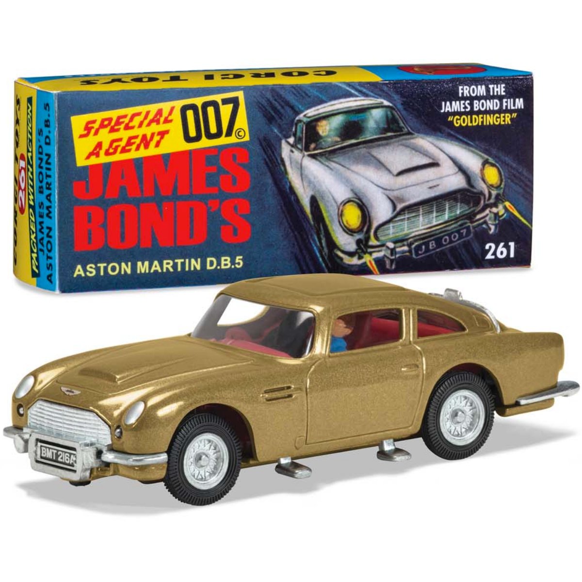 Corgi RT26101 James Bond DB5 261 Goldfinger 60s Version - Phillips Hobbies