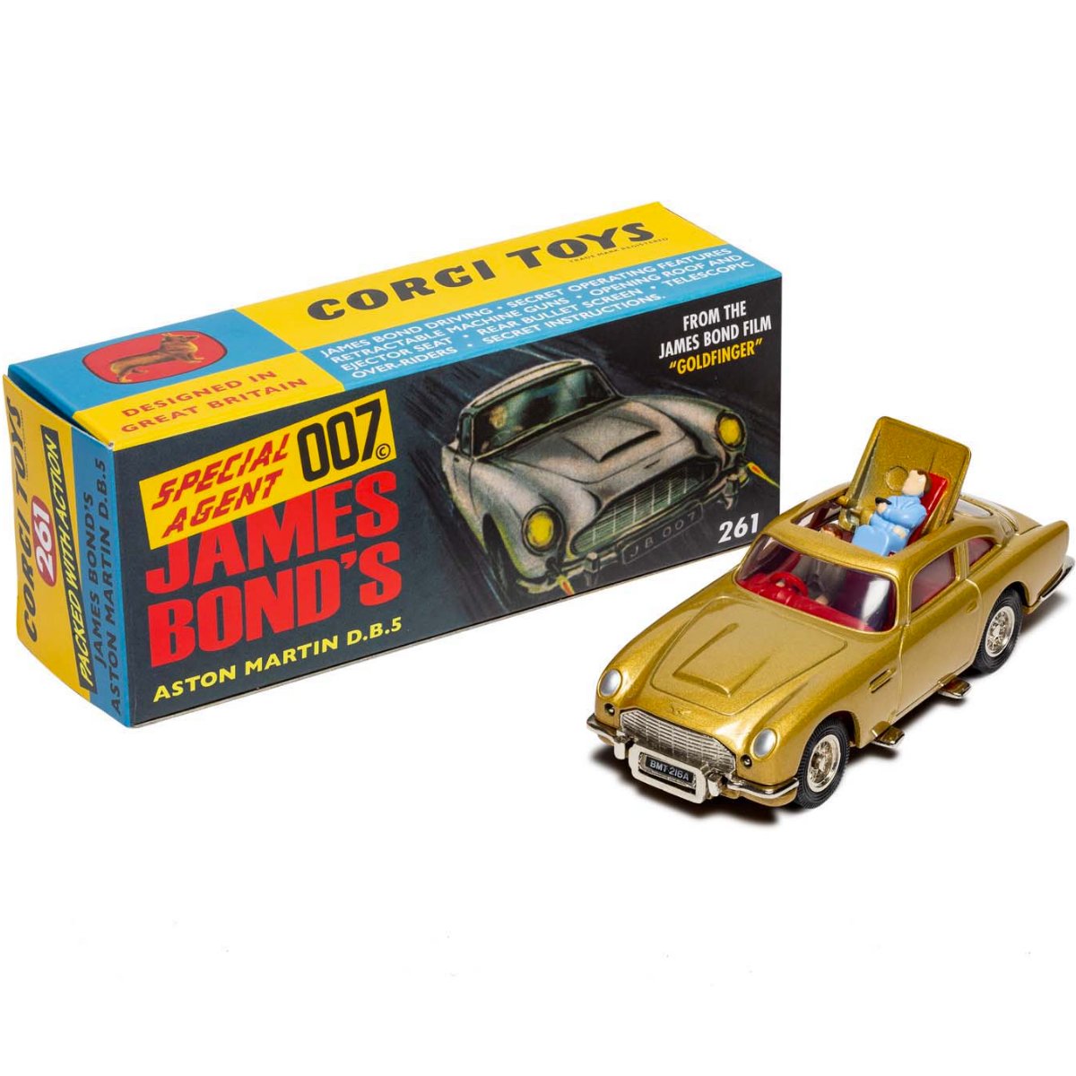 Corgi RT26101 James Bond DB5 261 Goldfinger 60s Version - Phillips Hobbies