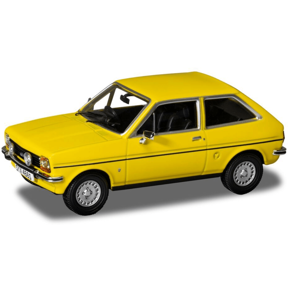 Corgi VA12513 Ford Fiesta Mk I, 1.1 Ghia, Signal Yellow - 1:43 Scale - Phillips Hobbies