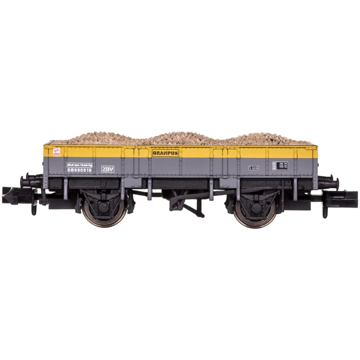 Dapol 2F - 060 - 018 Grampus Engineers Grey/Yellow 'Dutch' DB990518 - N Gauge - Phillips Hobbies
