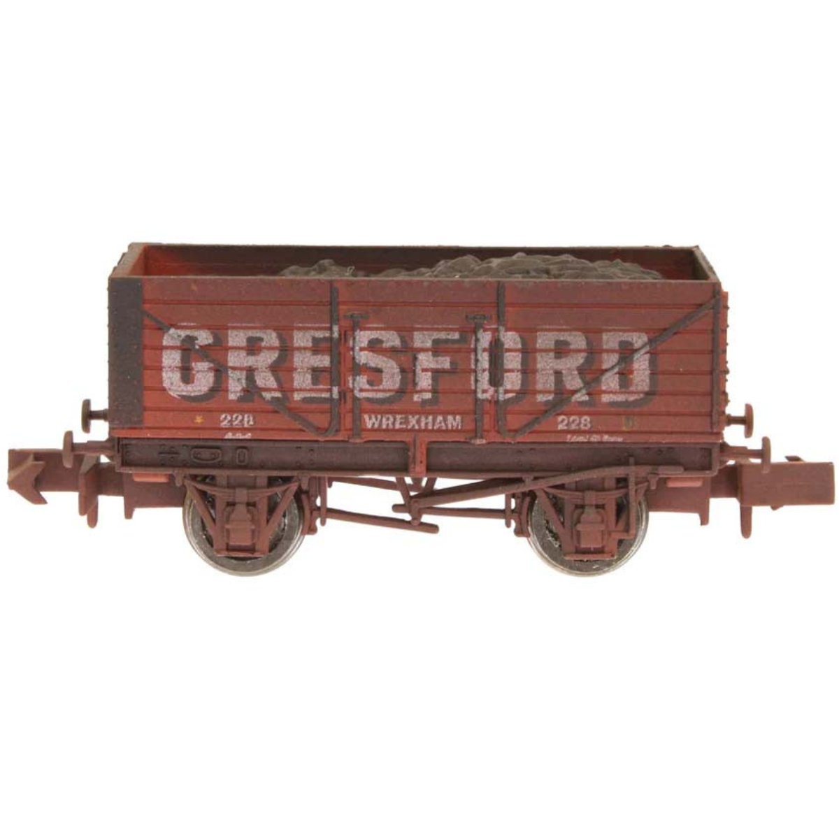Dapol 2F - 071 - 059 7 Plank Wagon Gresford Wrexham 228 Weathered - N Gauge - Phillips Hobbies