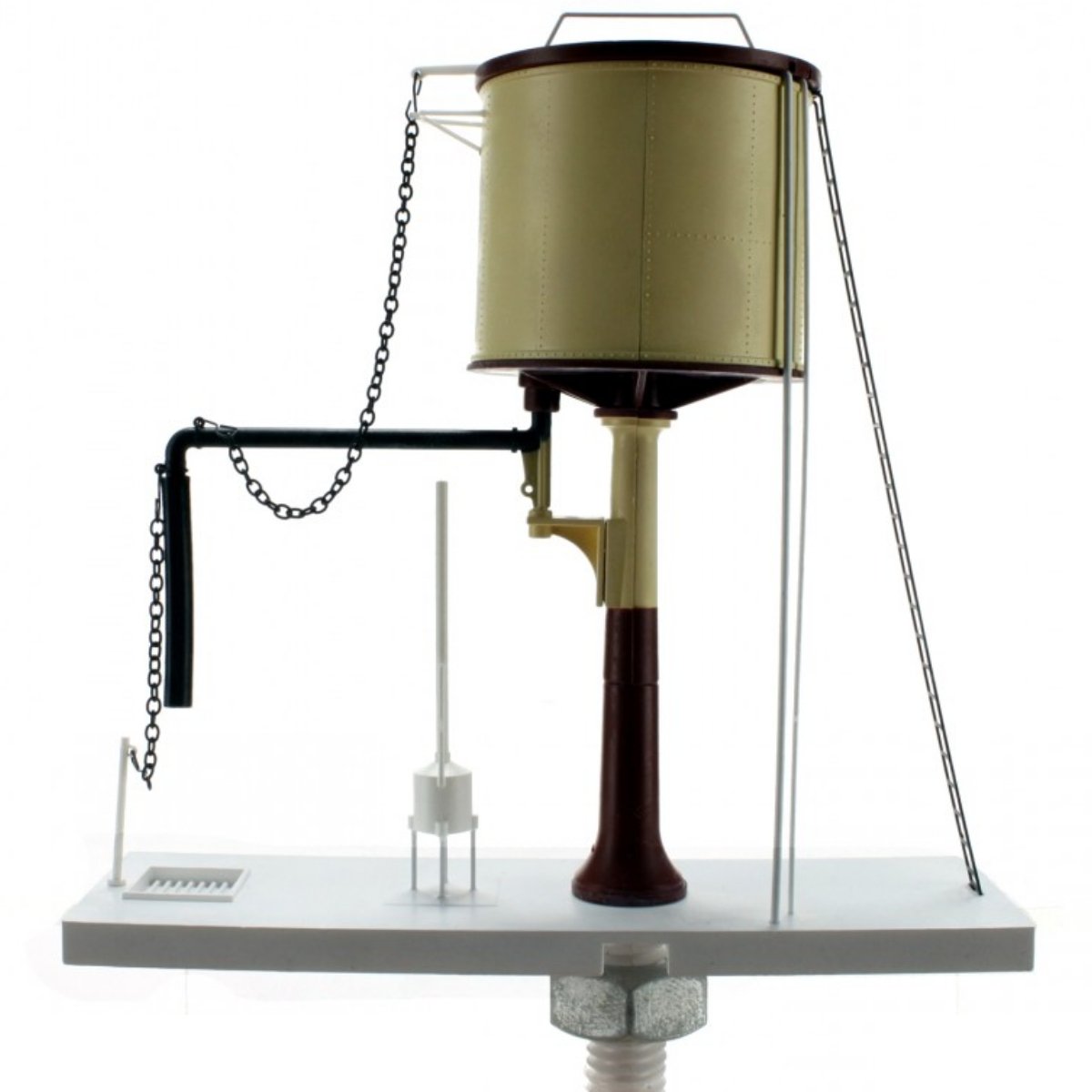 Dapol 4A-002-006 Motorised Water Tower - Chocolate & Cream Flat Top (OO Gauge) - Phillips Hobbies