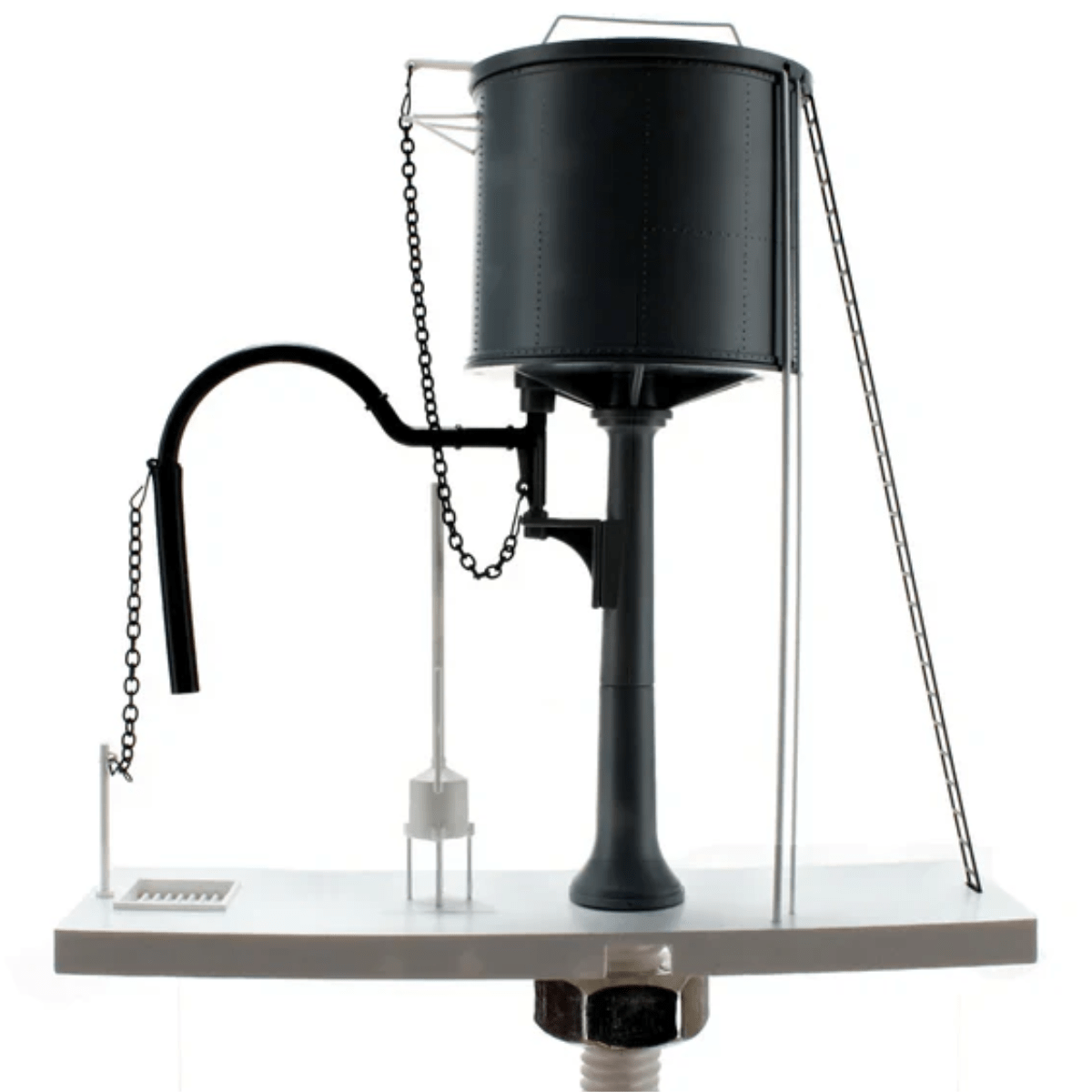 Dapol 4A - 002 - 007 GWR Water Tower Flat Top Grey (Static) - OO Gauge - Phillips Hobbies