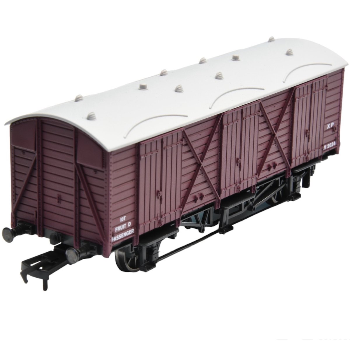 Dapol 4F - 014 - 047 BR W2024 Fruit D Express Fruit Van Maroon - OO Gauge - Phillips Hobbies