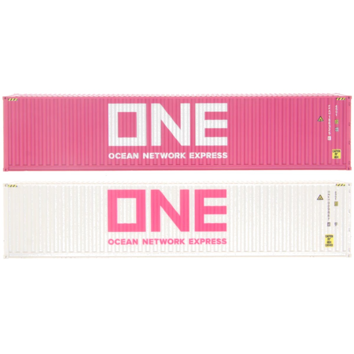 Dapol 4F-028-104 40ft Containers Pink One Twin Pack 186325 1 & 009887-1 - OO Gauge