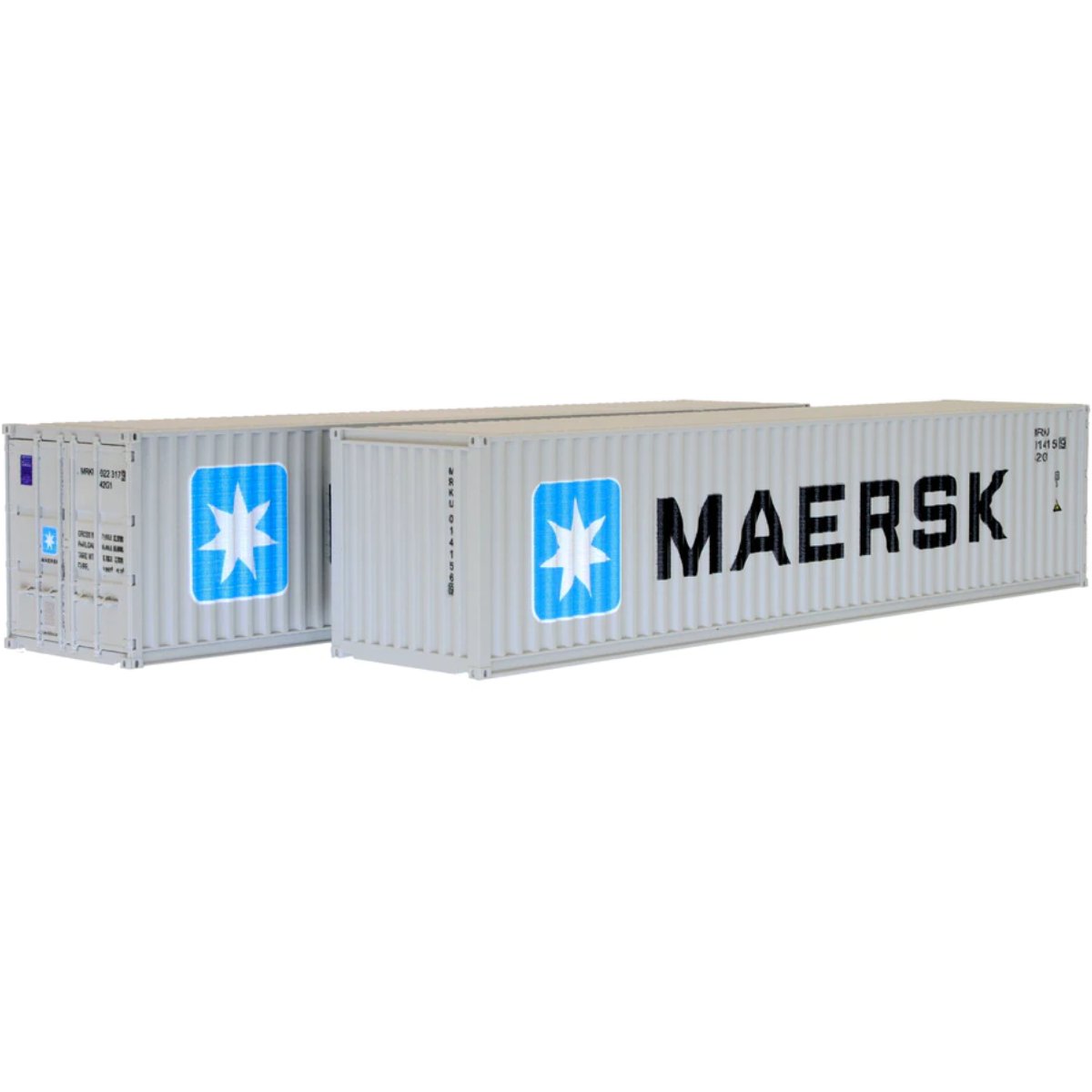 Dapol 4F-028-108 40ft Containers Maersk Twin Pack MRUK 0141156-9 / 022317-9 - OO Gauge - Phillips Hobbies