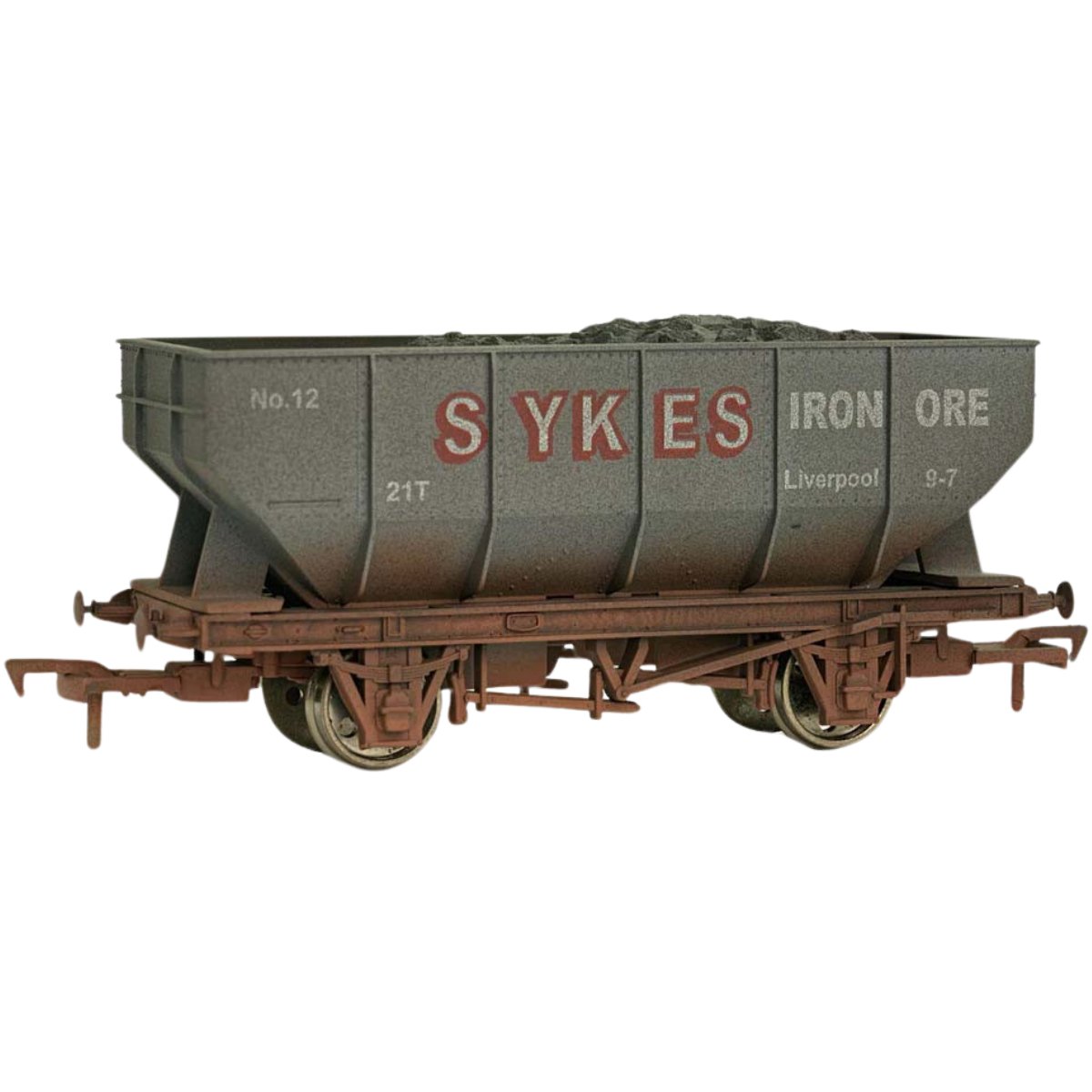 Dapol 4F - 034 - 014 21t Hopper Sykes Weathered Wagon - OO Gauge - Phillips Hobbies