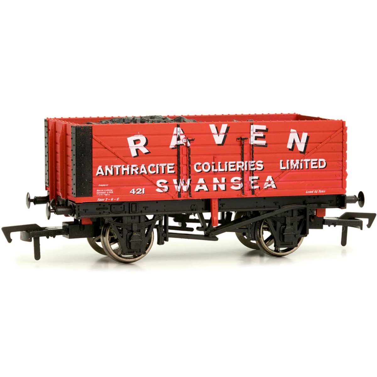 Dapol 4F-071-104 7 Plank Wagon Raven Swansea - OO Gauge - Phillips Hobbies