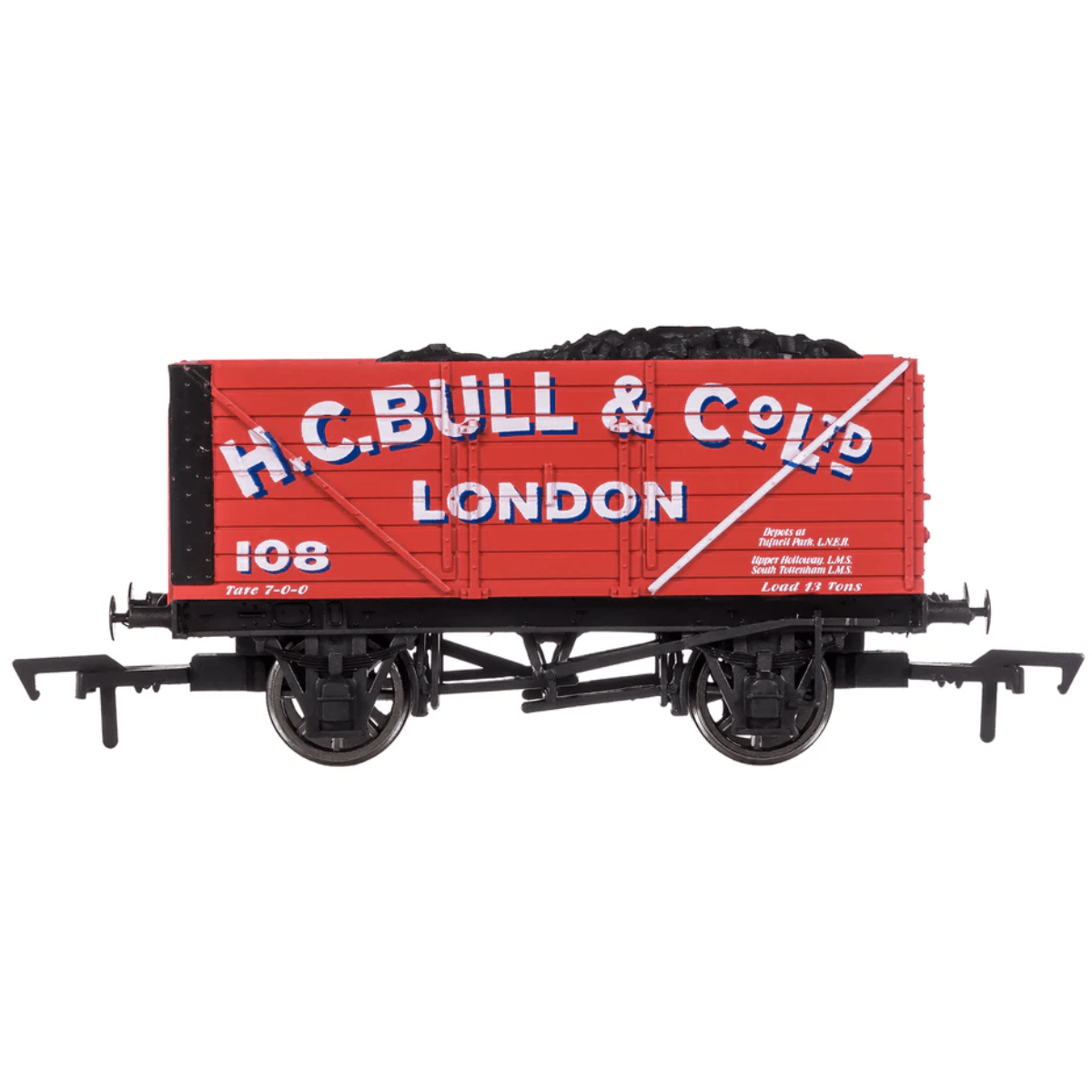Dapol 4F - 080 - 130 8 Plank Wagon H C Bull 108 - OO Gauge - Phillips Hobbies