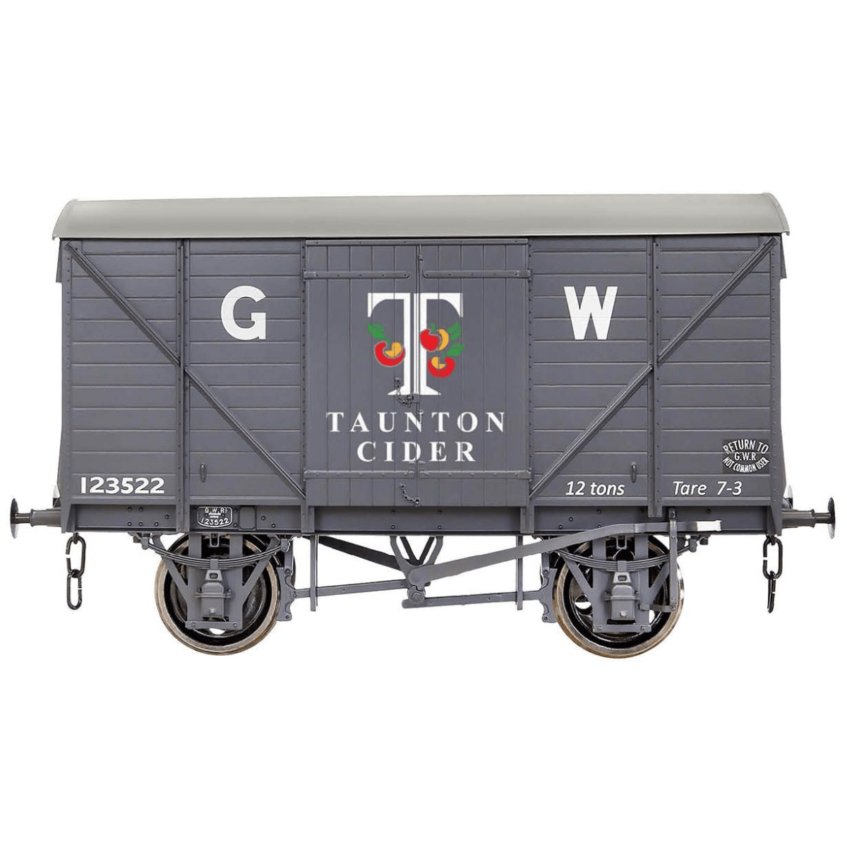 Dapol 7F - 066 - 007 GW Standard 12t Van Grey Taunton Cider 123522 - O Gauge - Phillips Hobbies