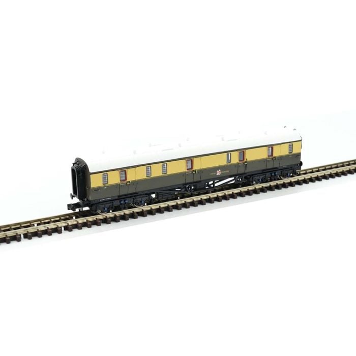Dapol N Gauge Collett Coach Choc & Crm Full Brake Composite Great Western 181 - N Gauge - Phillips Hobbies