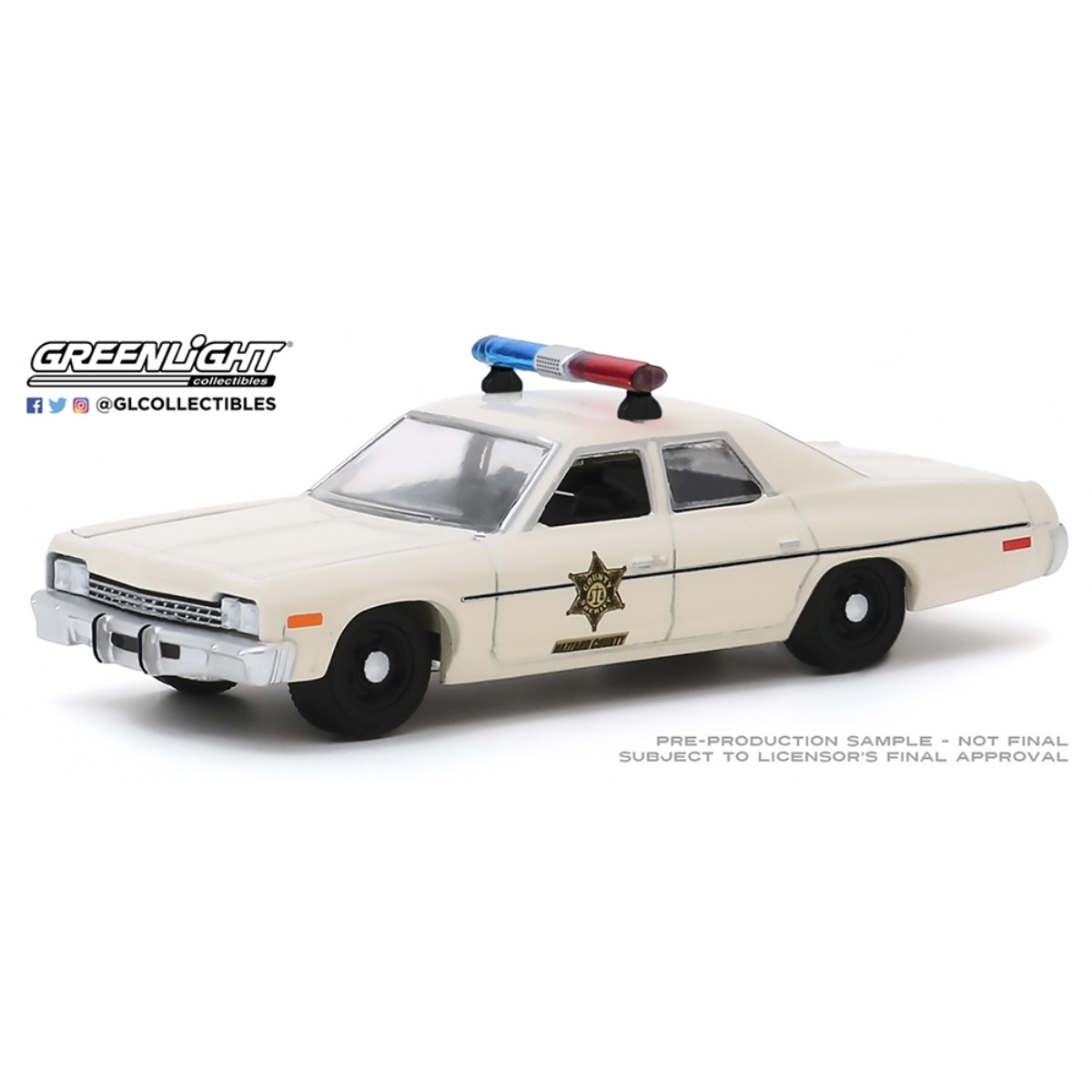 Greenlight 1975 Dodge Monaco Hazzard County Sheriff - 1:64 Scale