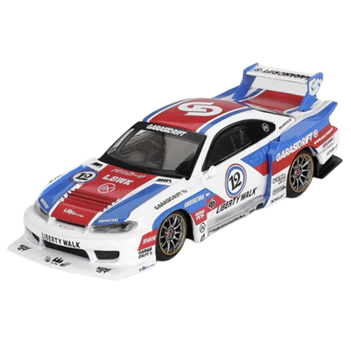 Mini GT Nissan LB-Super Silhouette S15 Silvia Garasidrift X LBW