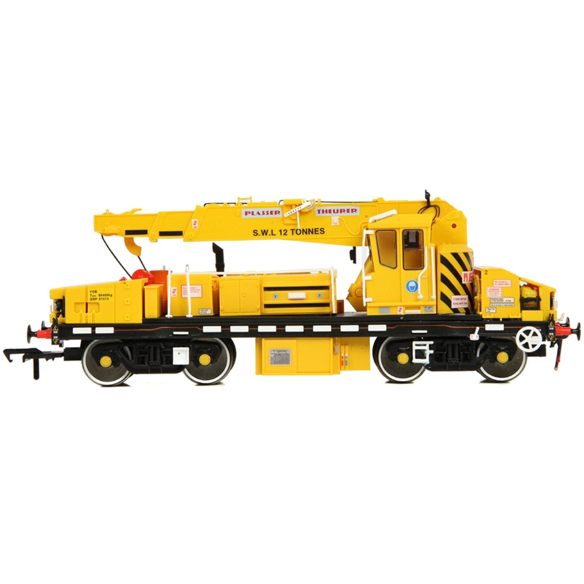 EFE Rail Plasser 12T YOB Diesel - Hydraulic Crane DRP81513 Departmental Yellow - OO Gauge - Phillips Hobbies
