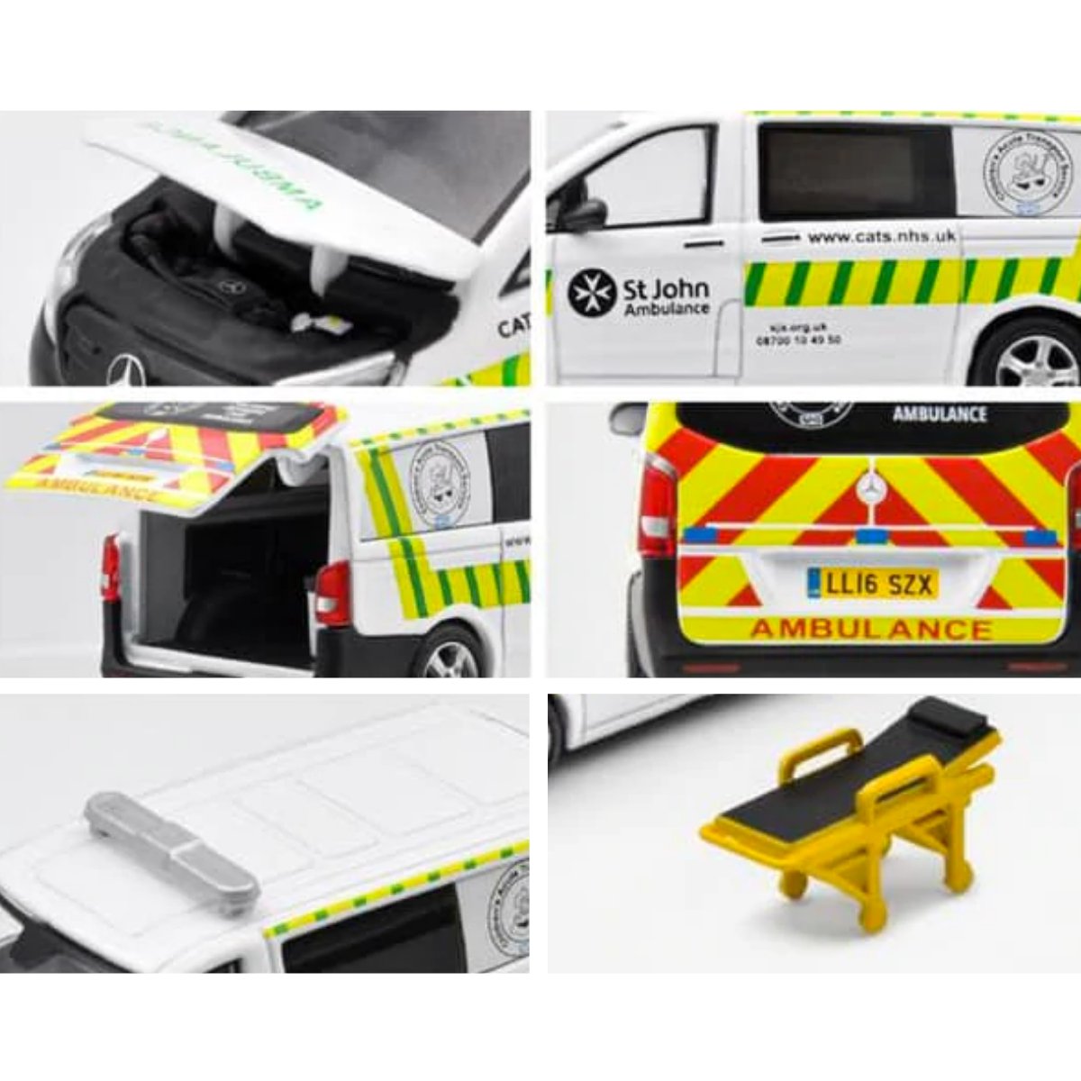 Era Car MB21VITRN58 Mercedes Benz Vito UK St. John Ambulance - 1:64 Scale Model