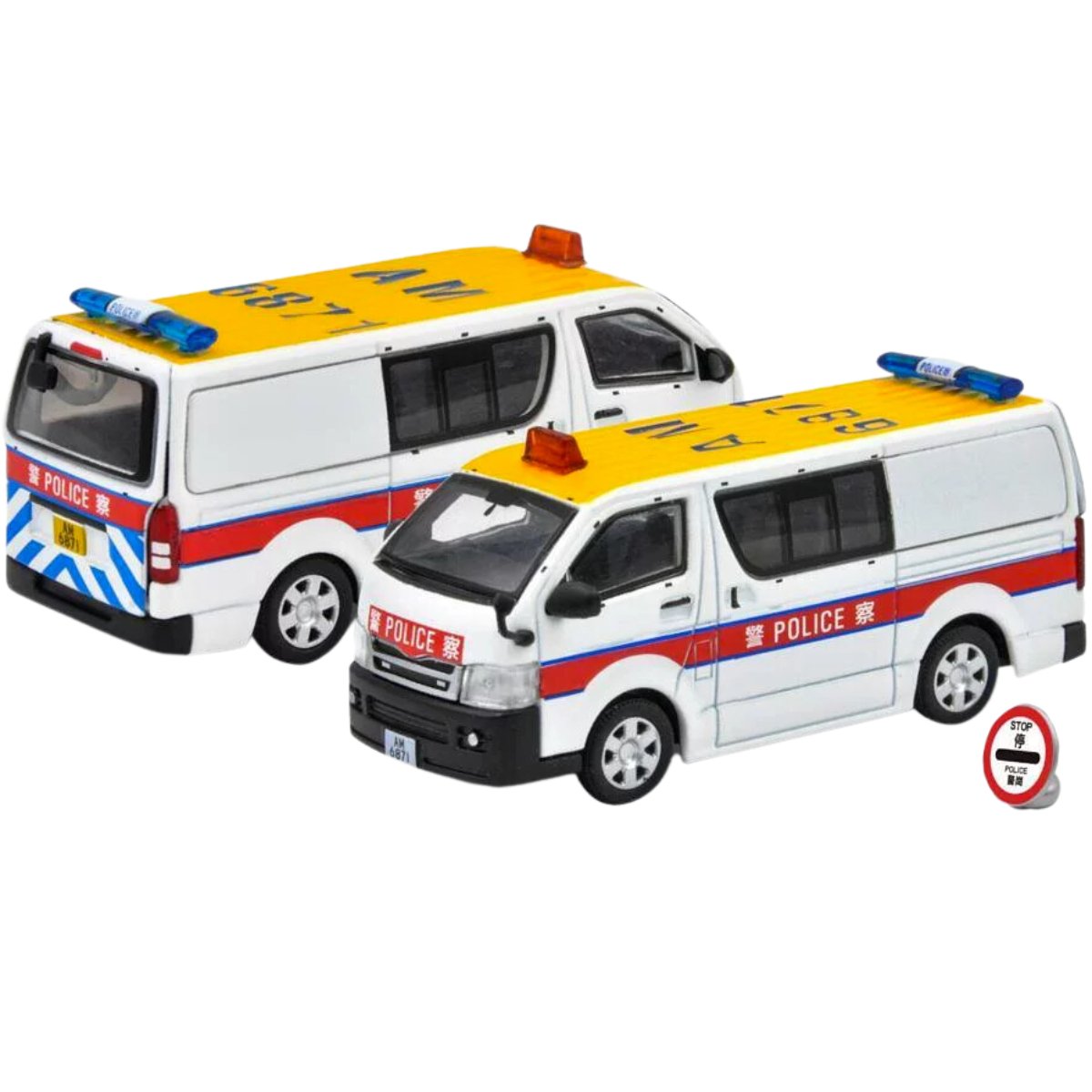 Era Car Toyota Hiace Hong Kong Police AM6871 (1:64 Scale)