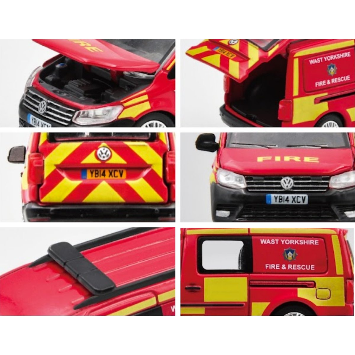 Era Car Volkswagen Caddy Maxi - West Yorkshire Fire & Rescue (1:64 Scale) - Phillips Hobbies