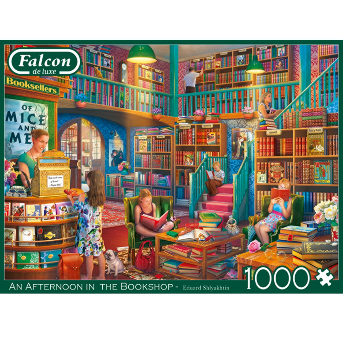 Falcon de Luxe An Afternoon in The Bookshop 1000 Piece Puzzle - Phillips Hobbies
