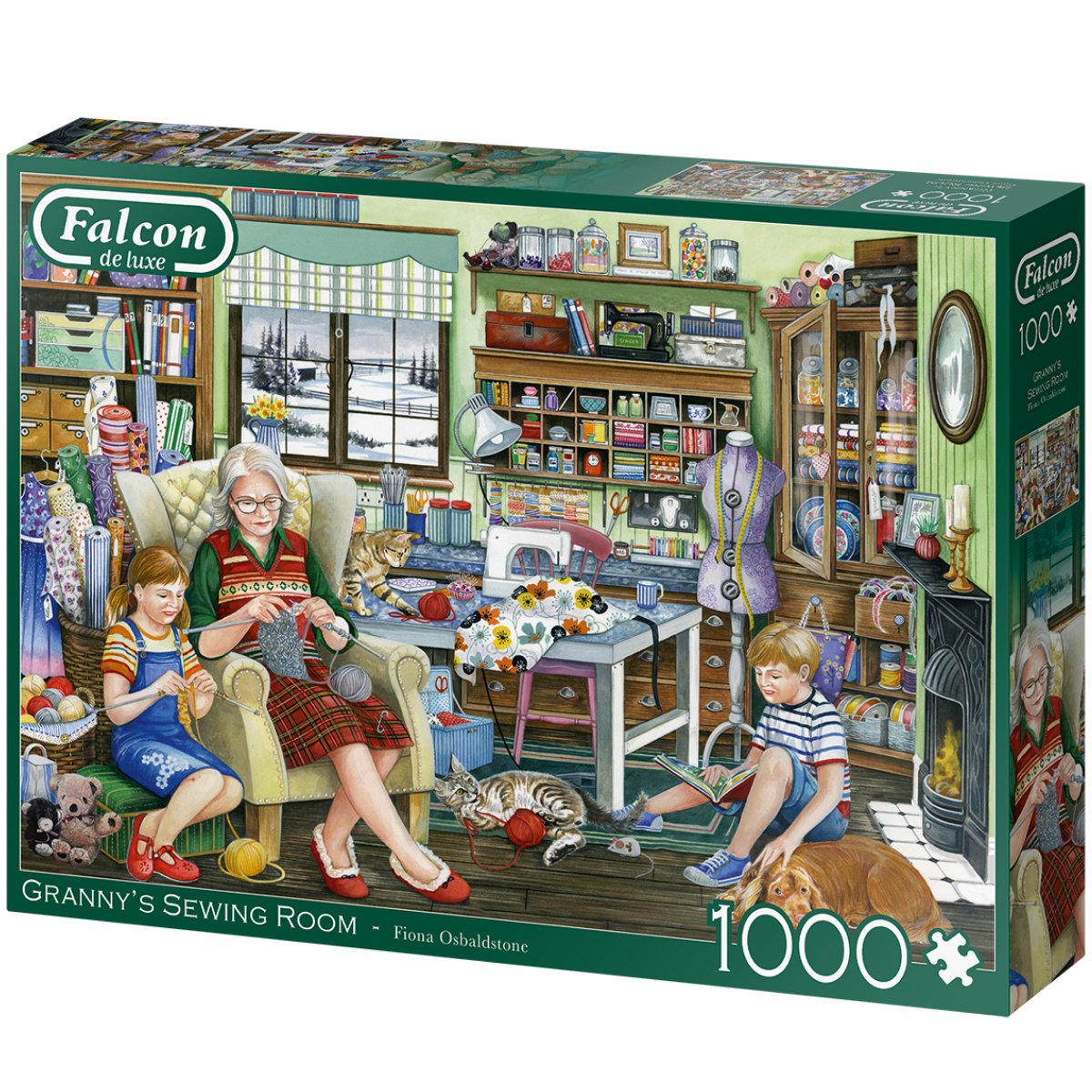 Falcon Granny's Sewing Room Jigsaw Puzzle (1000 Pieces)