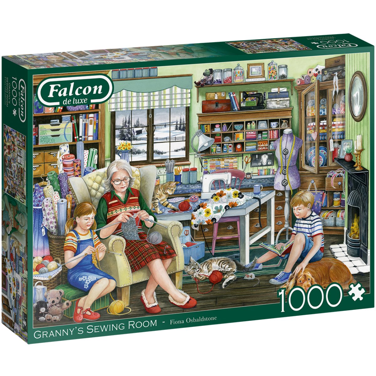 Falcon Granny's Sewing Room Jigsaw Puzzle (1000 Pieces)