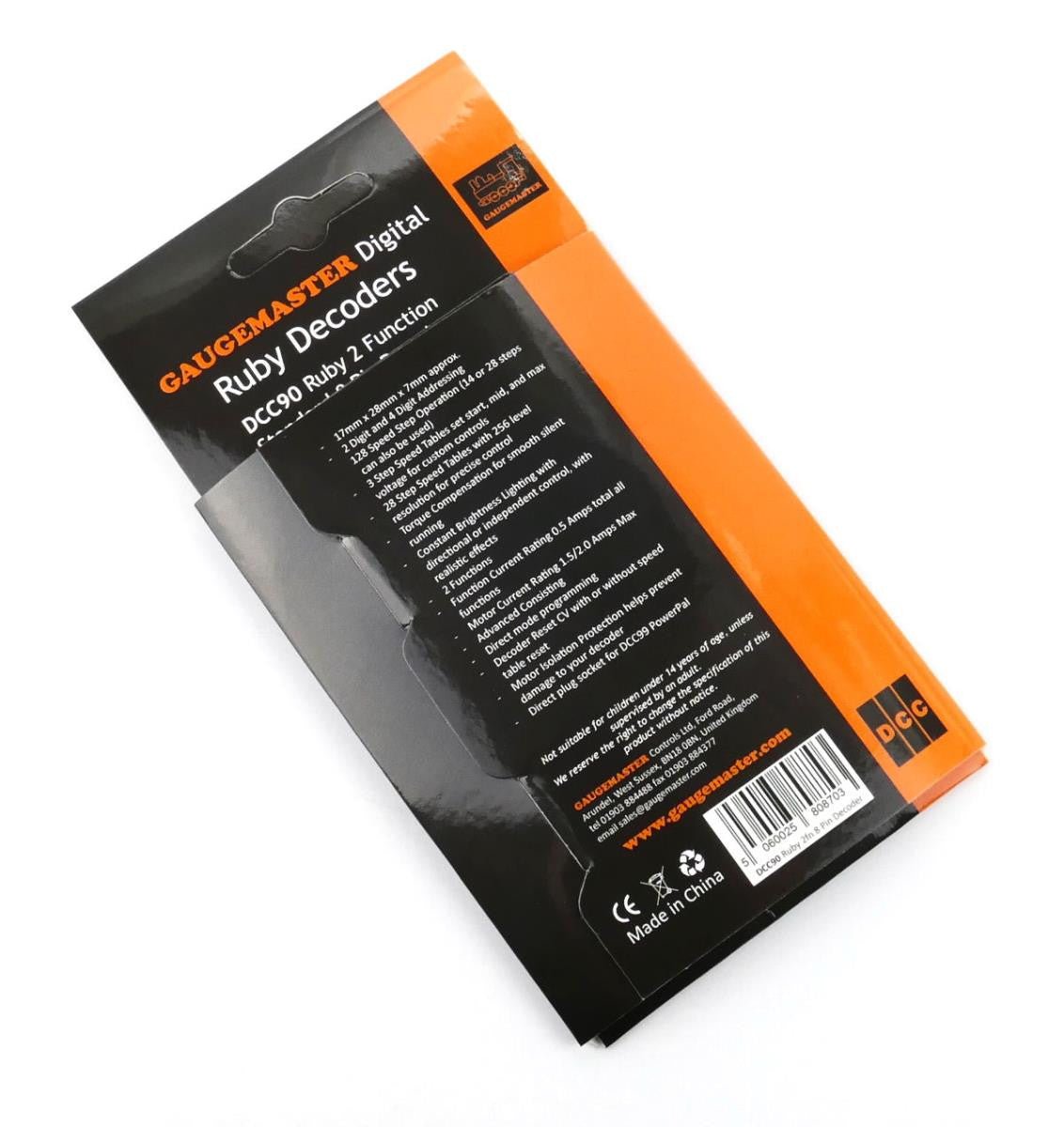 Gaugemaster DCC90 Ruby Series 2fn Standard DCC Decoder 8 Pin - Phillips Hobbies