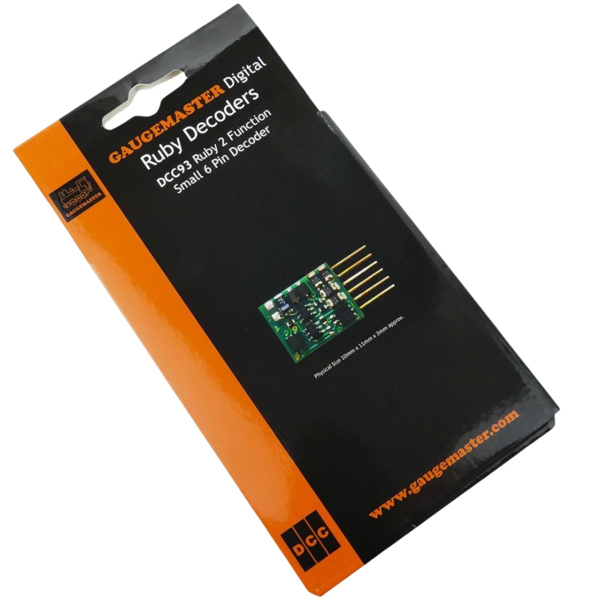 Gaugemaster DCC93 Ruby Series 2fn Small DCC Decoder 6 Pin - Phillips Hobbies