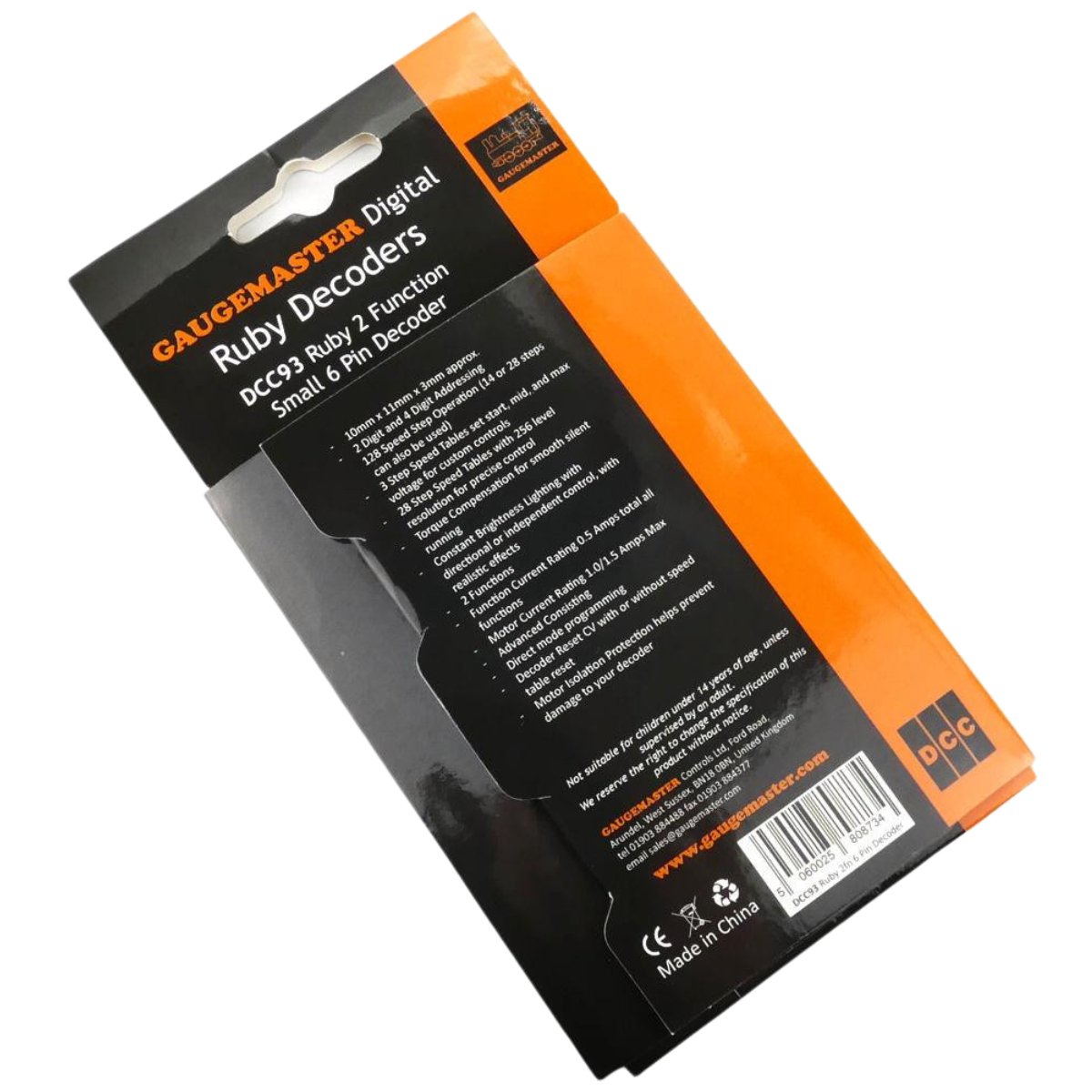 Gaugemaster DCC93 Ruby Series 2fn Small DCC Decoder 6 Pin - Phillips Hobbies