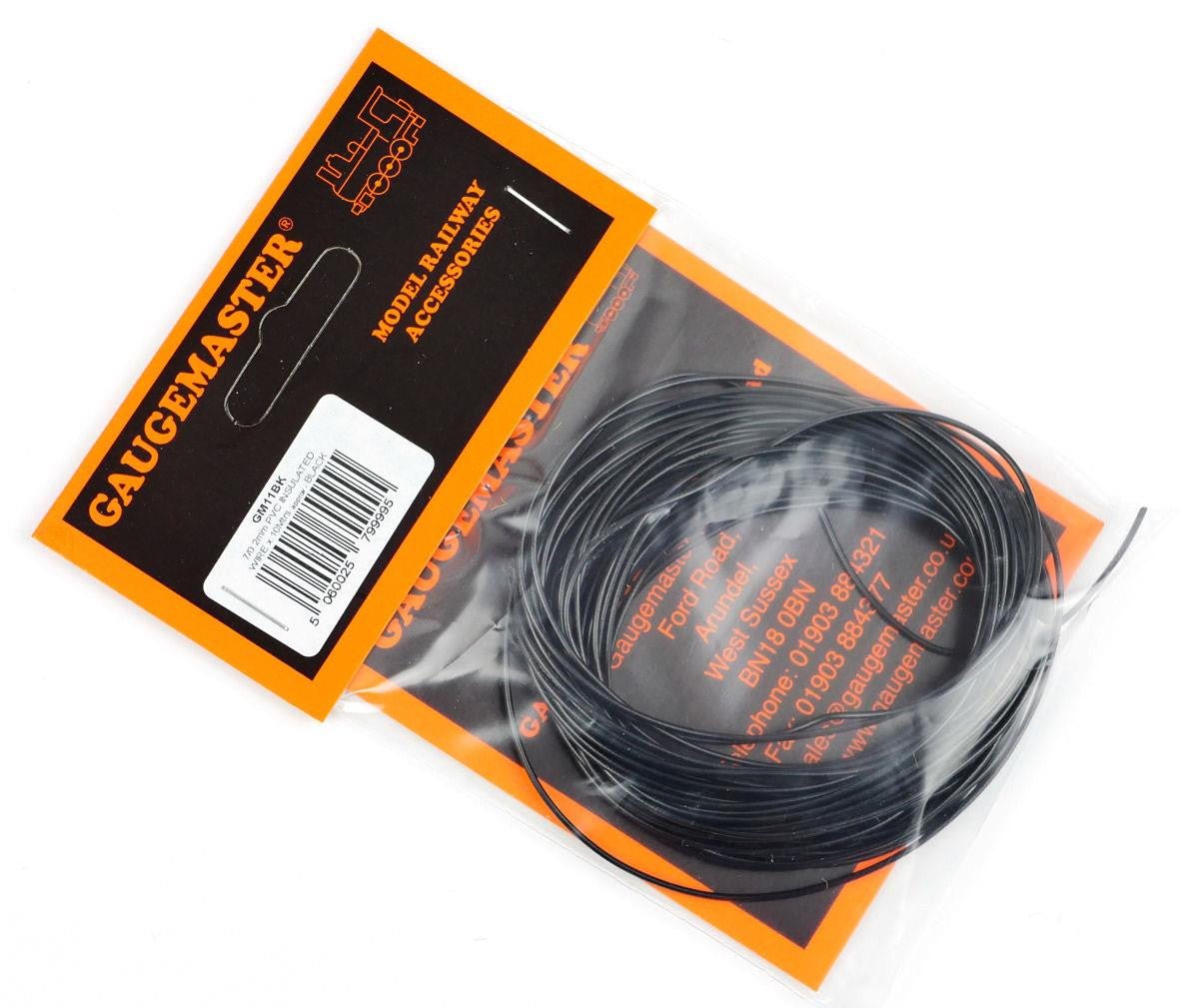 Gaugemaster GM11BK Black Wire (7 x 0.2mm) 10m - Phillips Hobbies