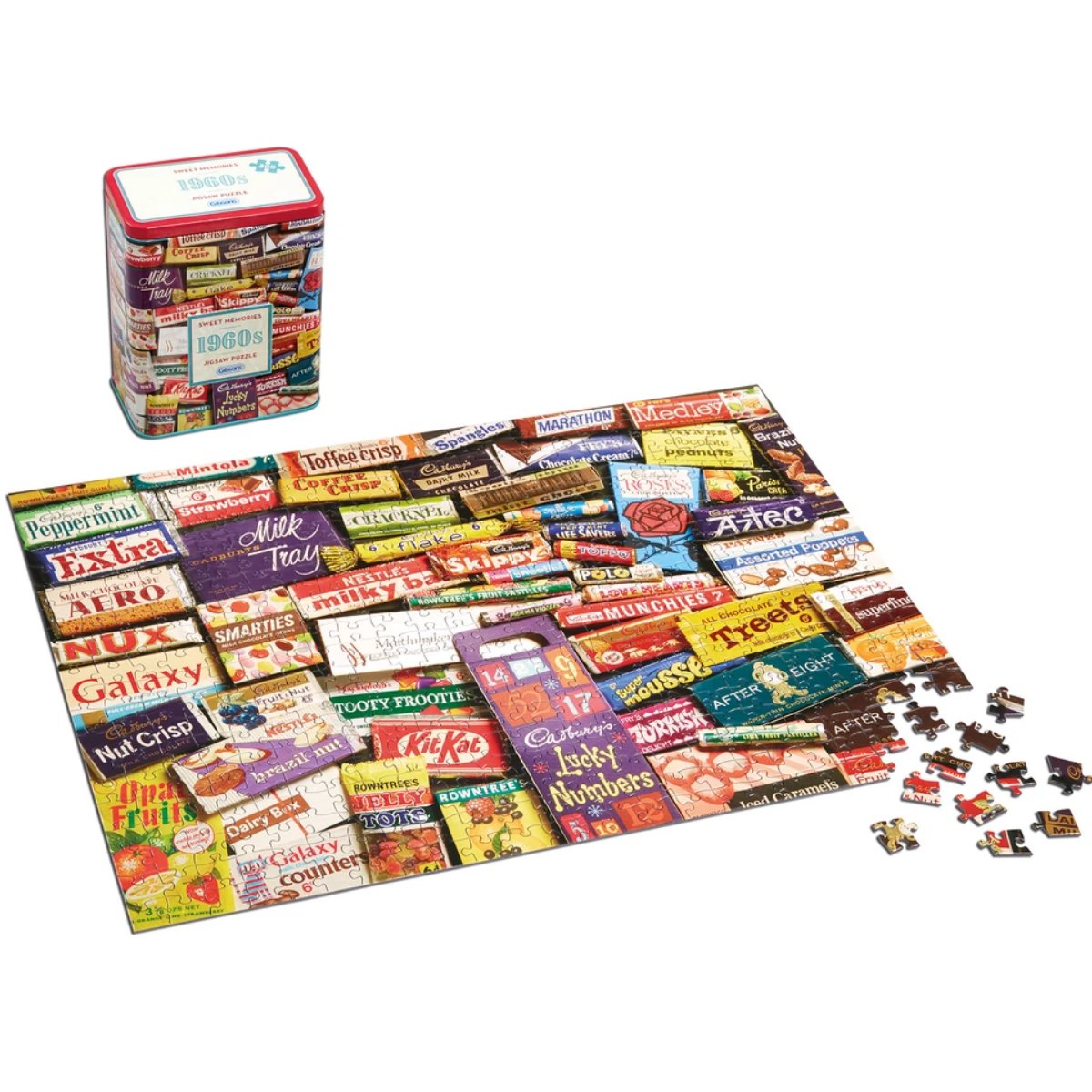 Gibsons 1960s Sweet Memories Gift Tin Jigsaw Puzzle (500 Pieces) - Phillips Hobbies