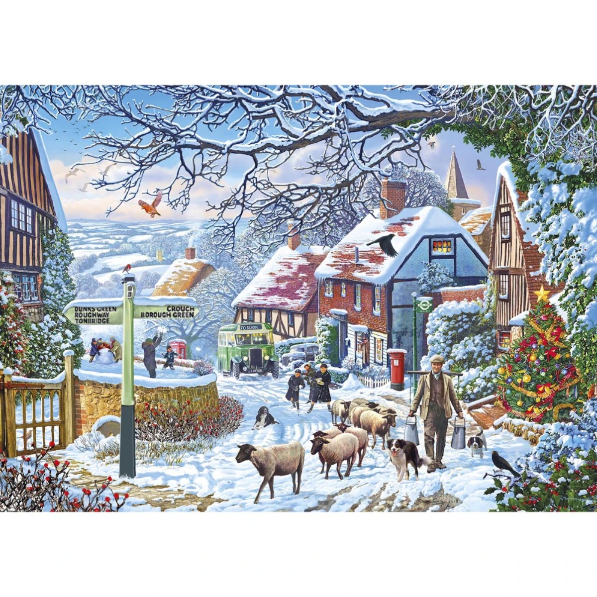 Gibsons A Winter Stroll Jigsaw Puzzle (1000 Pieces)