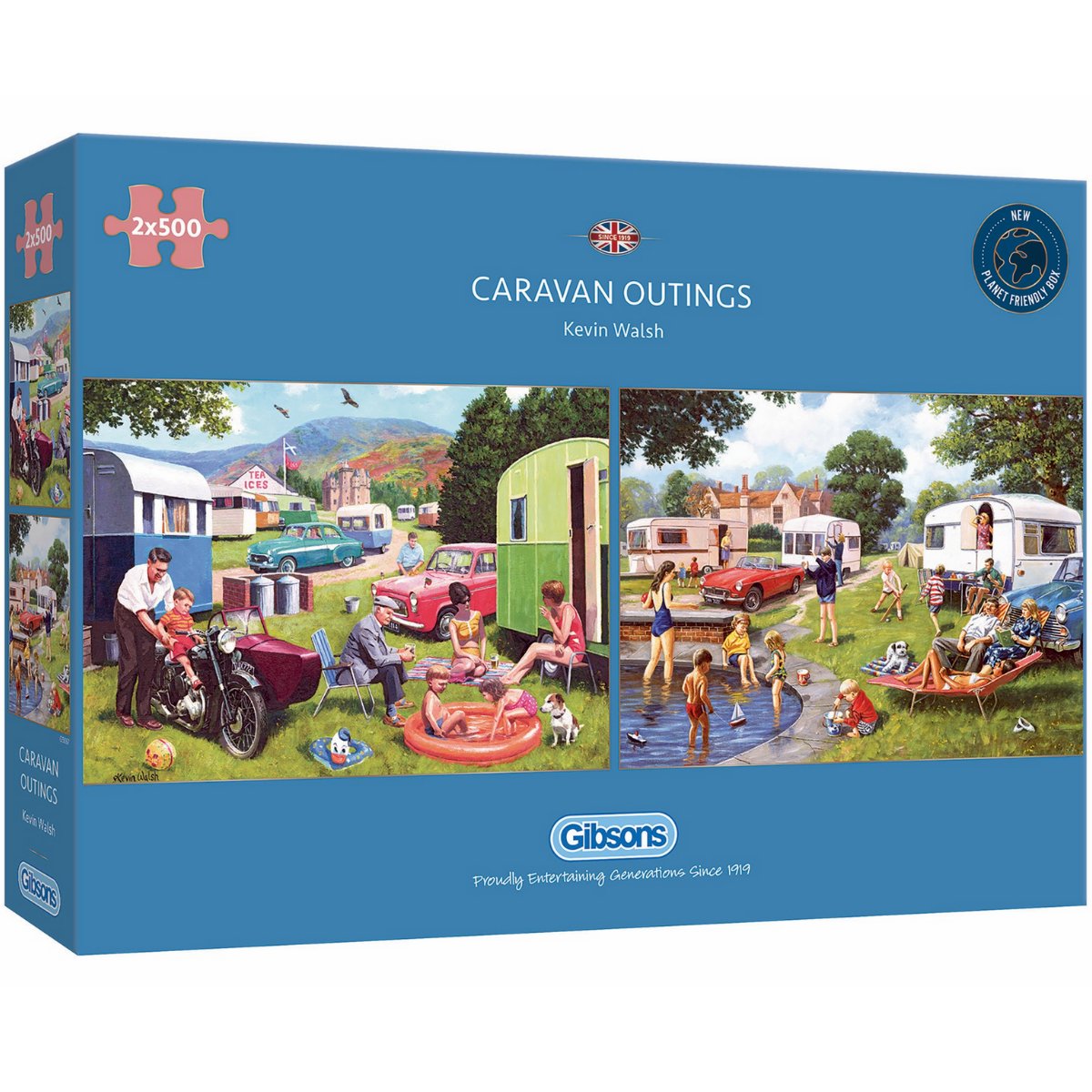 Gibsons Caravan Outings Jigsaw Puzzle (2x 500 Pieces) - Phillips Hobbies