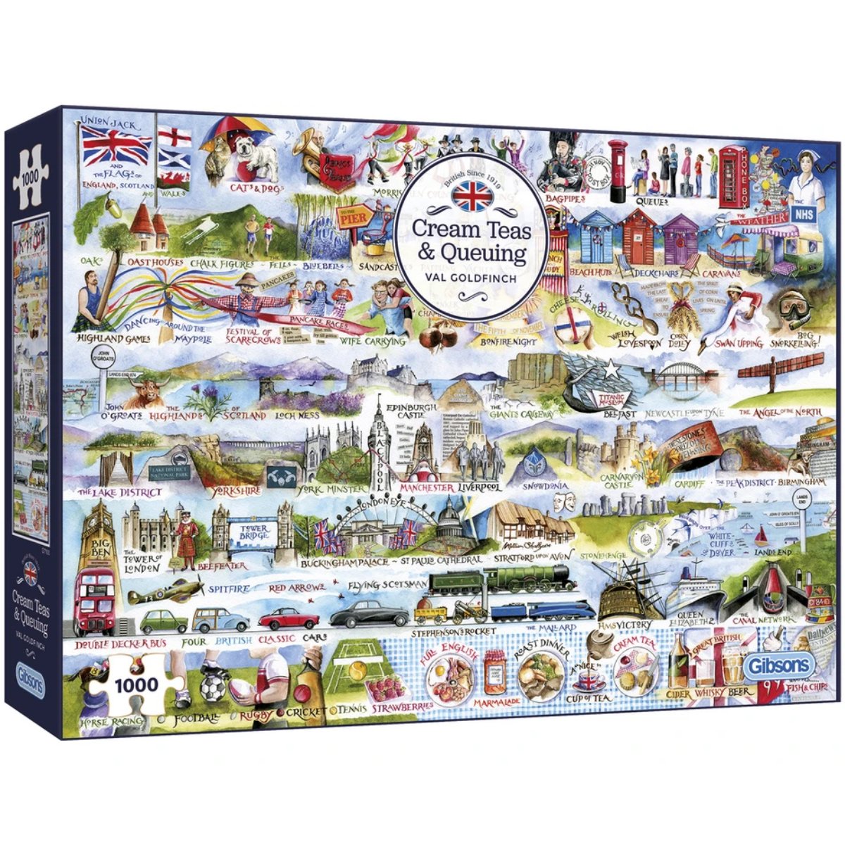 Gibsons Cream Teas & Queuing Jigsaw Puzzle (1000 Piece) - Phillips Hobbies