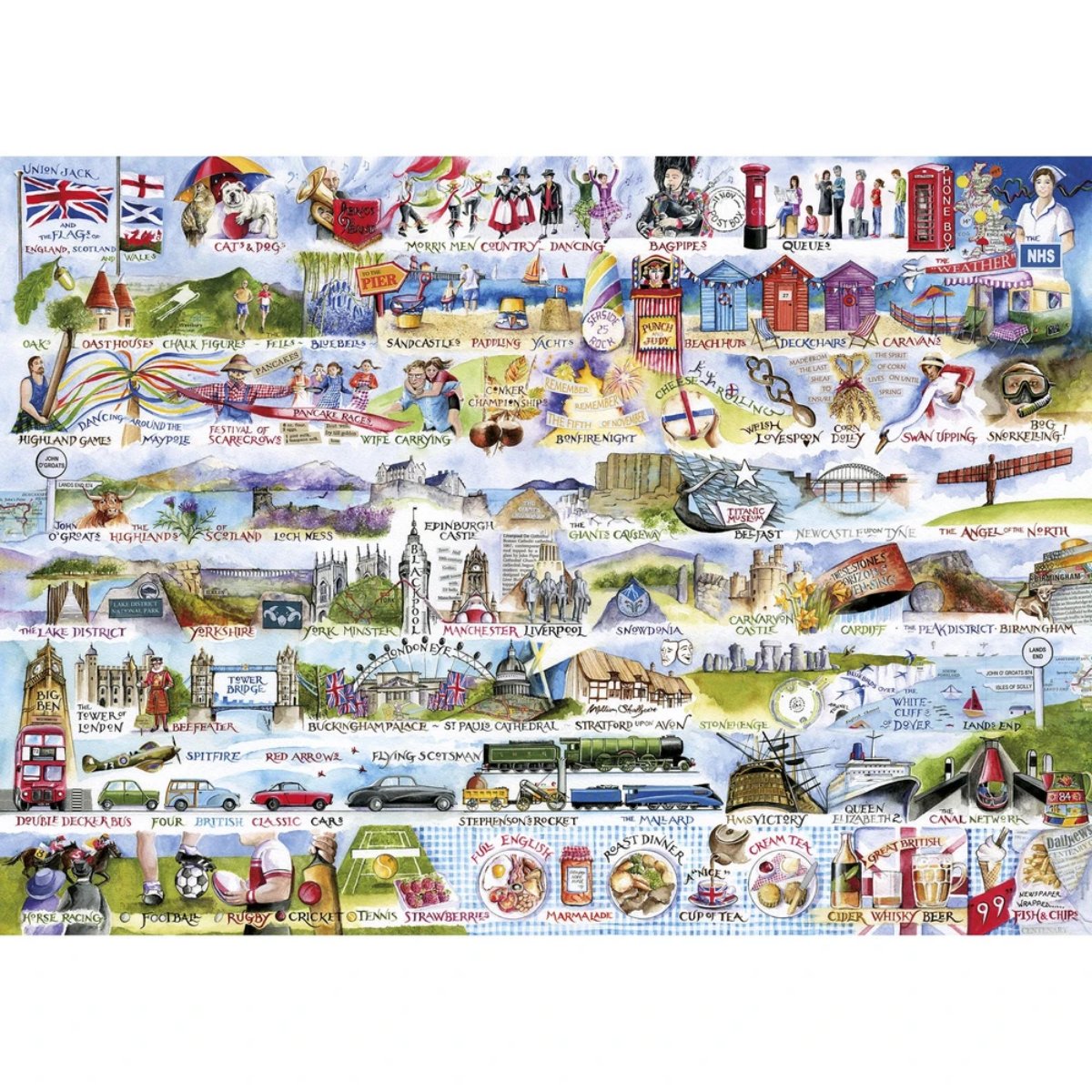 Gibsons Cream Teas & Queuing Jigsaw Puzzle (1000 Piece) - Phillips Hobbies