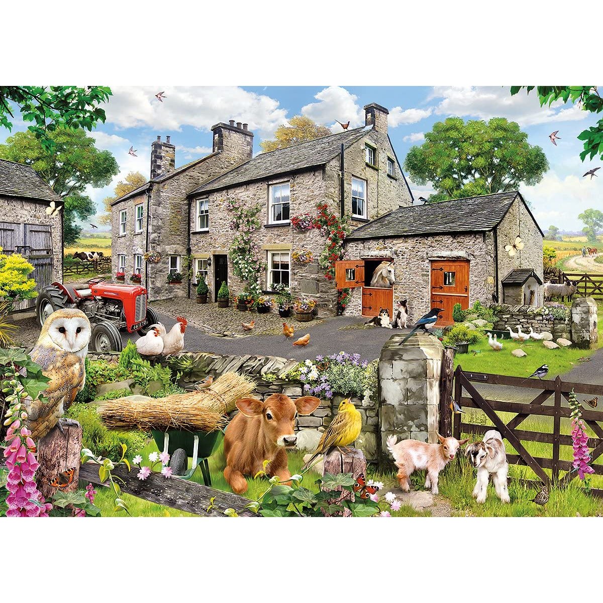 Gibsons Farmyard Friends Jigsaw Puzzle (100 XXL Pieces)