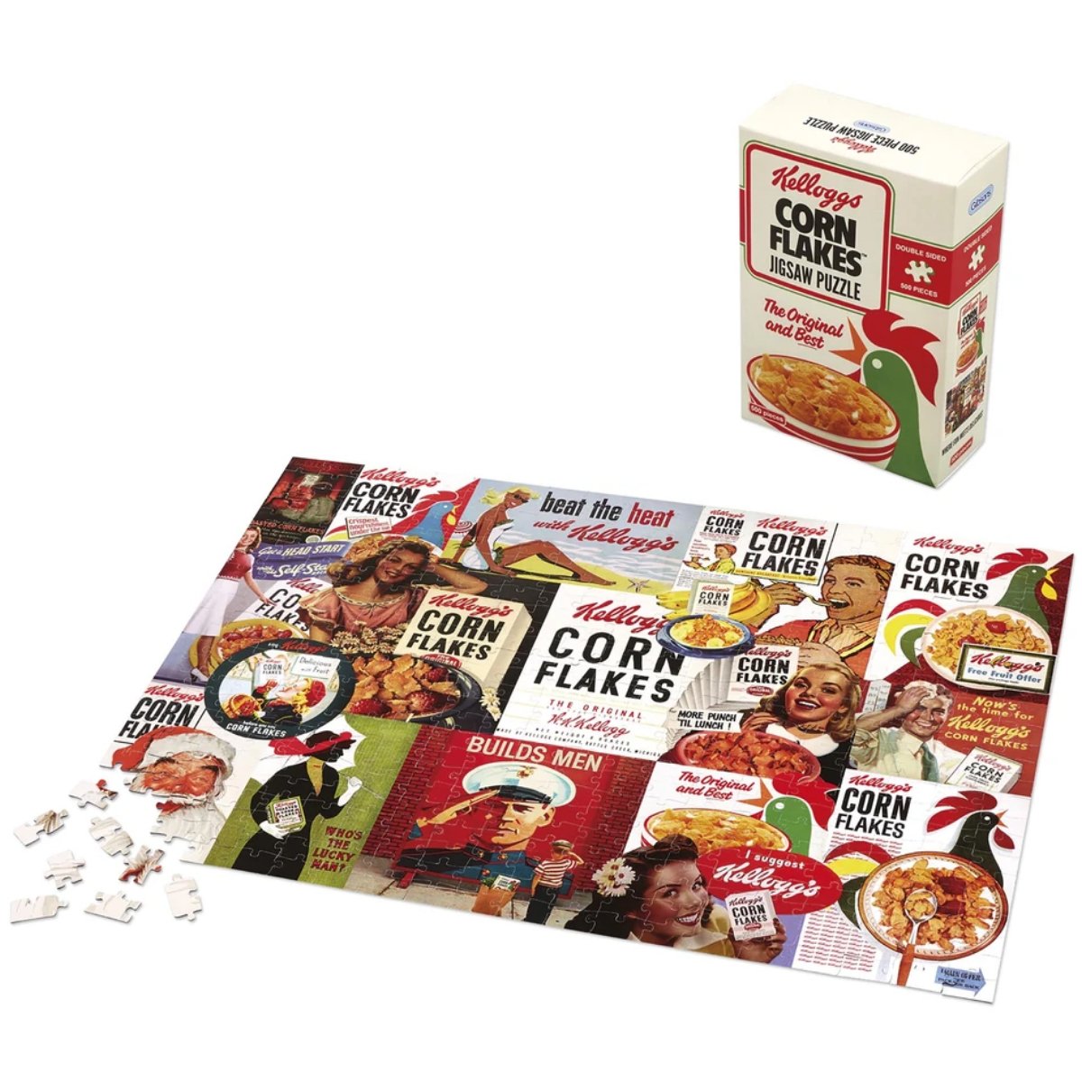 Gibsons Kellogg's Cornflakes Double Sided Jigsaw Puzzle (500 Pieces) - Phillips Hobbies