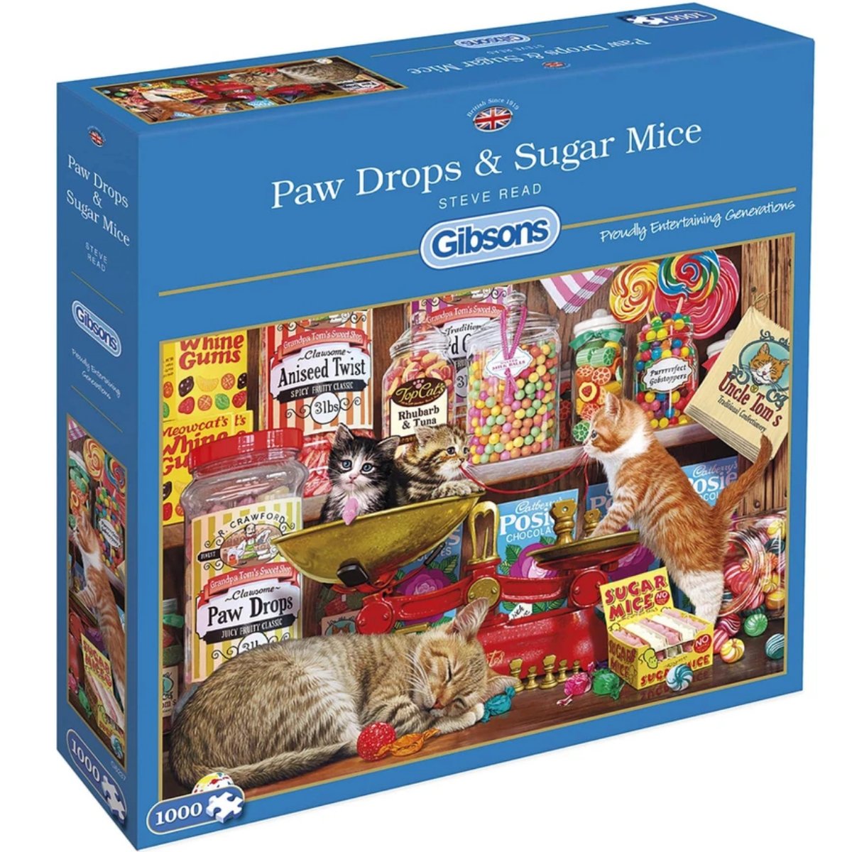 Gibsons Paw Drops & Sugar Mice Jigsaw Puzzle (1000 Pieces) - Phillips Hobbies