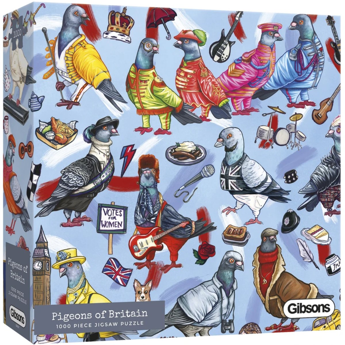 Gibsons Pigeons of Britain Jigsaw Puzzle (1000 Pieces)