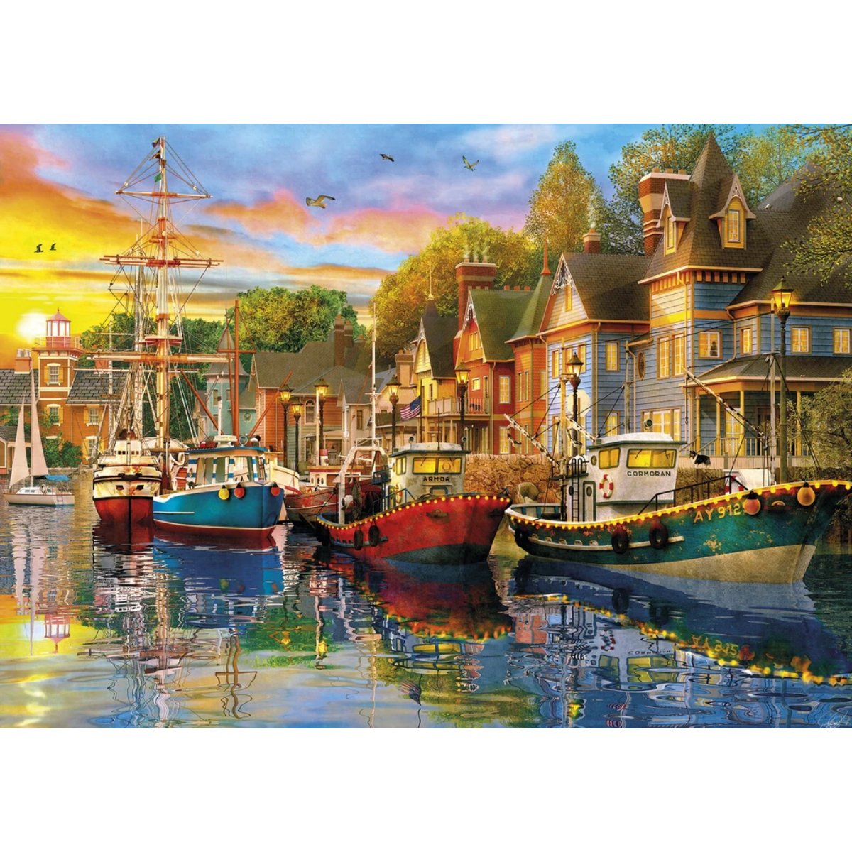 Gibsons Sails at Sunset Jigsaw Puzzle (2x 500 Pieces) - Phillips Hobbies