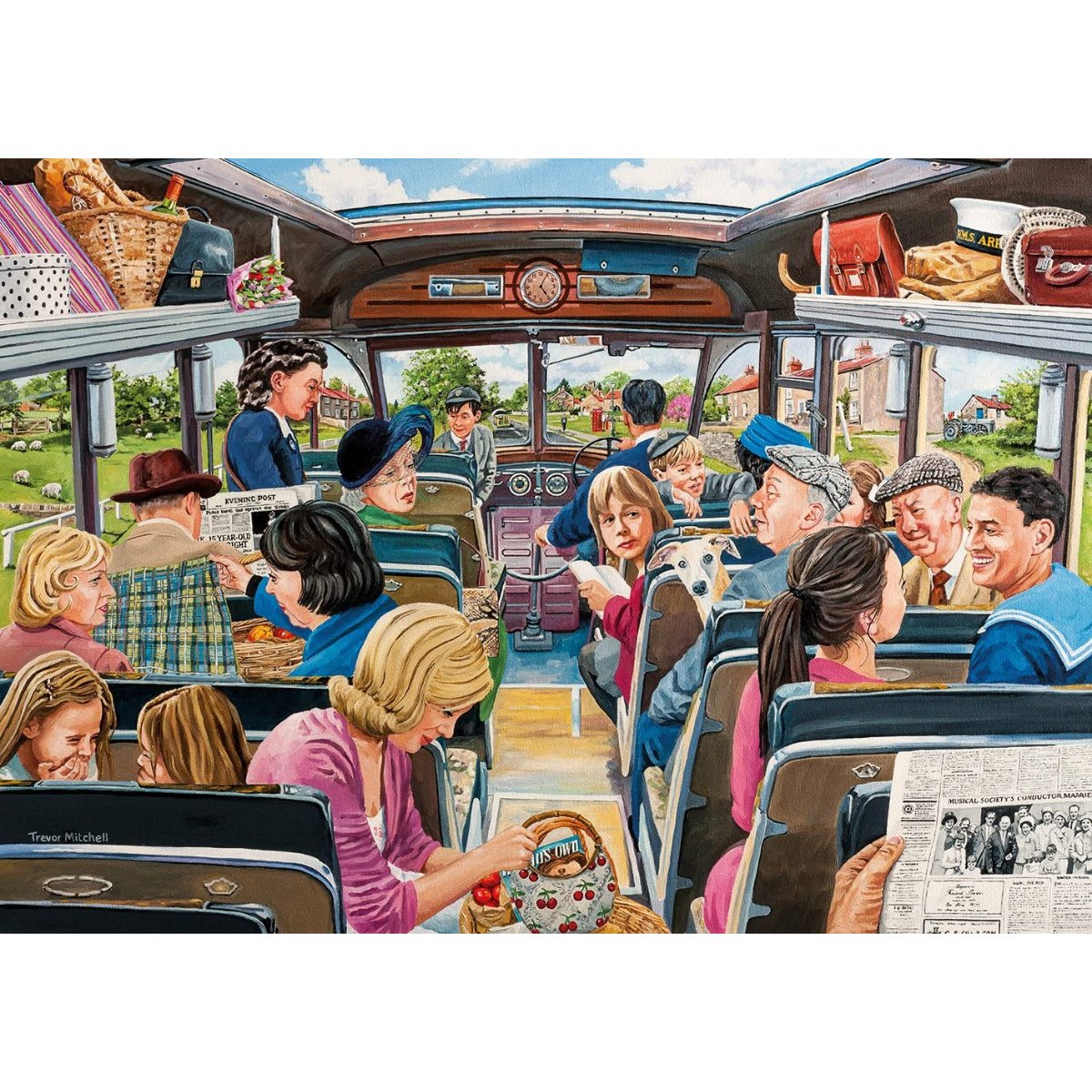 Gibsons The Country Bus Jigsaw Puzzle (4x 500 Pieces)
