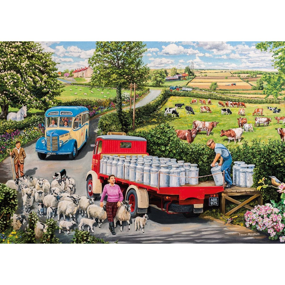 Gibsons The Country Bus Jigsaw Puzzle (4x 500 Pieces)