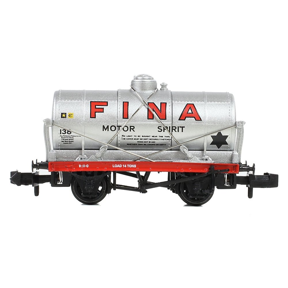 Graham Farish 373 - 658 14T Tank Wagon 'Fina' Silver - N Gauge - Phillips Hobbies