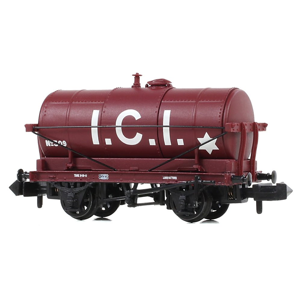 Graham Farish 373 - 682A 14T Tank Wagon 'ICI' Maroon - N Gauge - Phillips Hobbies