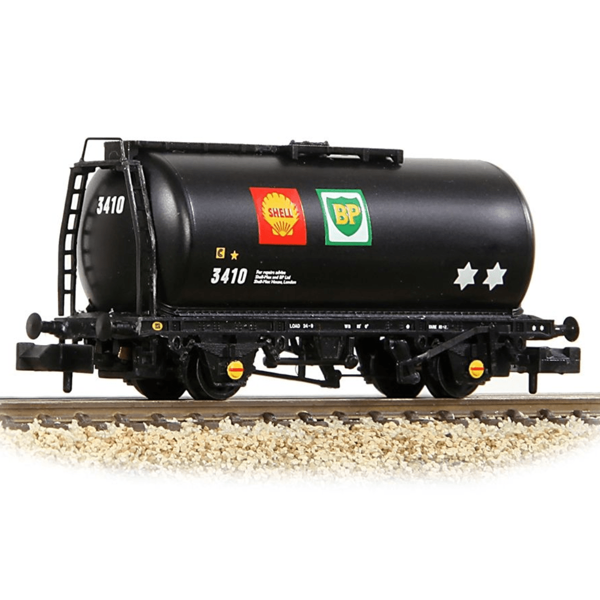 Graham Farish BR 45T TTA Tank Wagon 'Shell/BP' Black - N Gauge - Phillips Hobbies