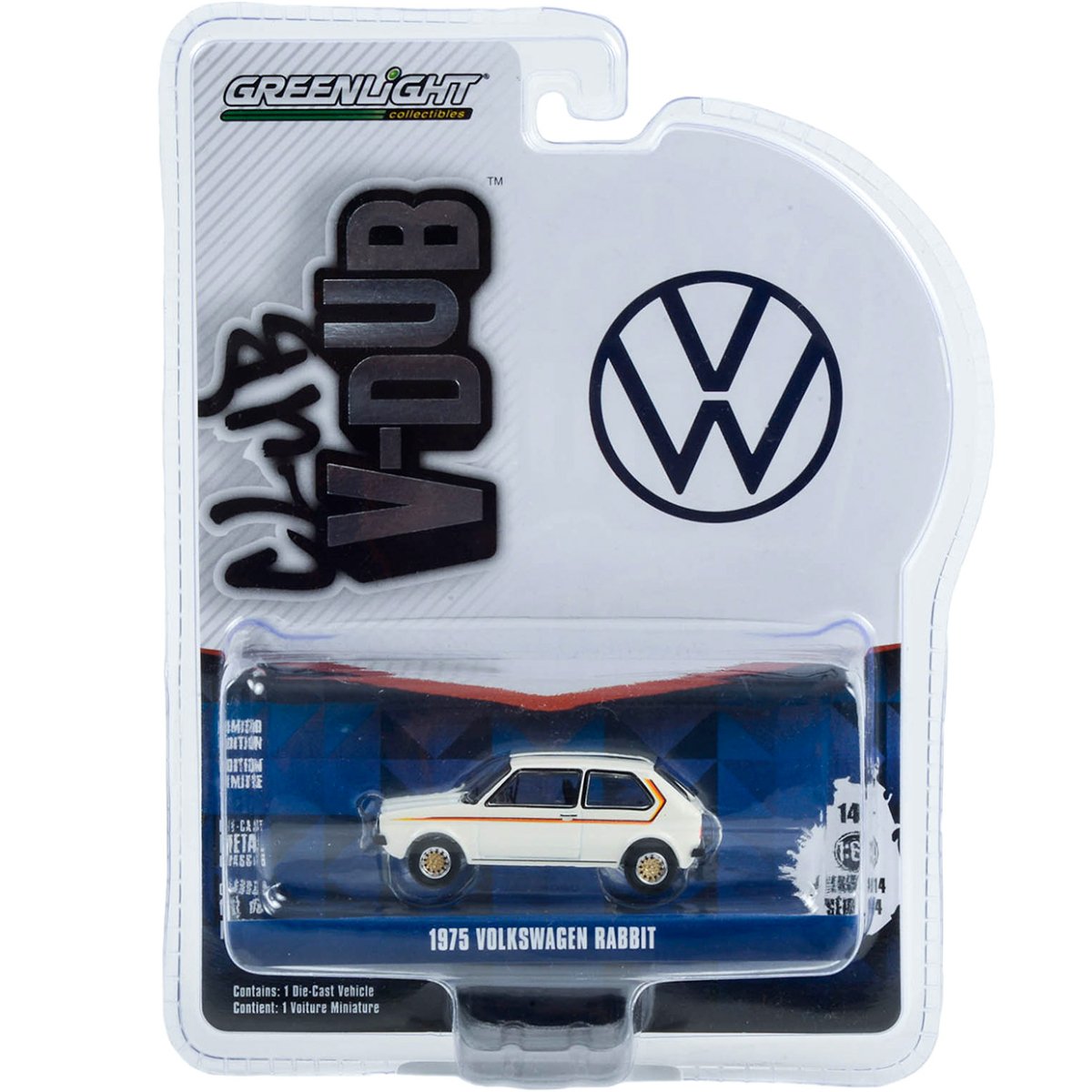 Greenlight 1975 Volkswagen Rabbit Pastel White - 1:64 Scale