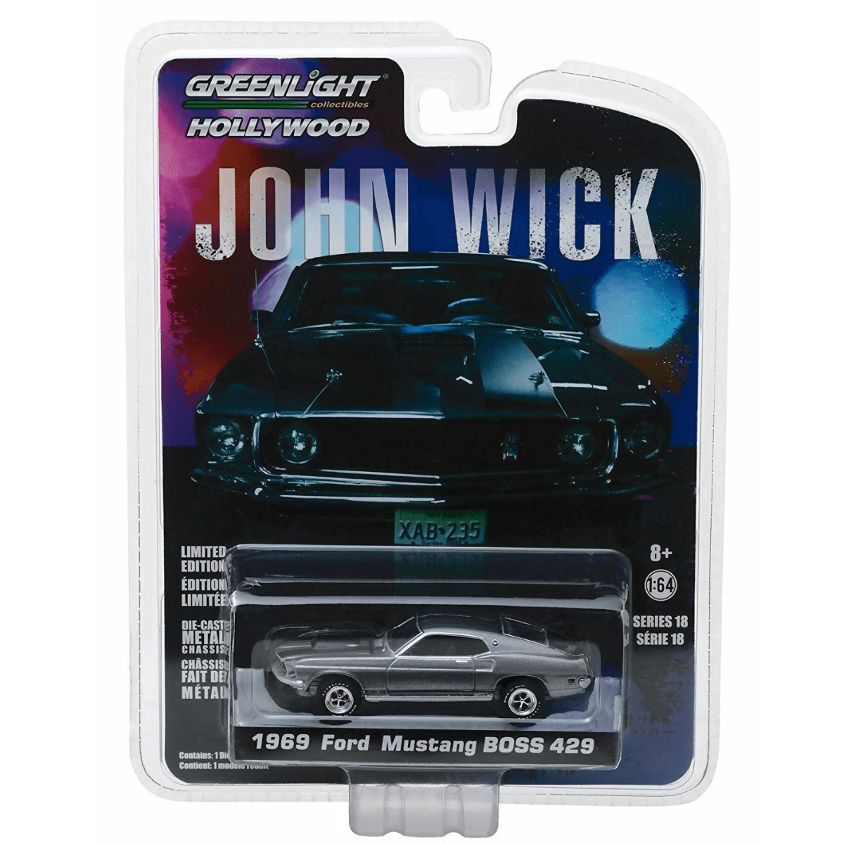 Greenlight John Wick 1 (2014 Movie) 1969 Mustang Boss 429 - 1:64 Scale - Phillips Hobbies